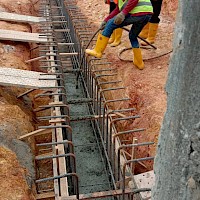 First Concrete Pour Of Flotation Cell Foundation Work February 2022